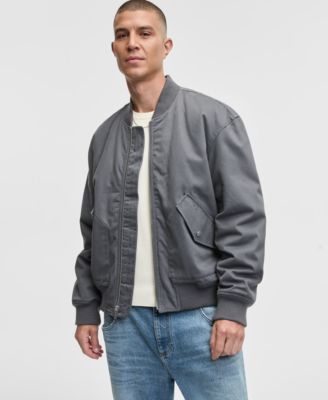 Mode of One - Men's Relaxed-Fit Twill Bomber Jacket