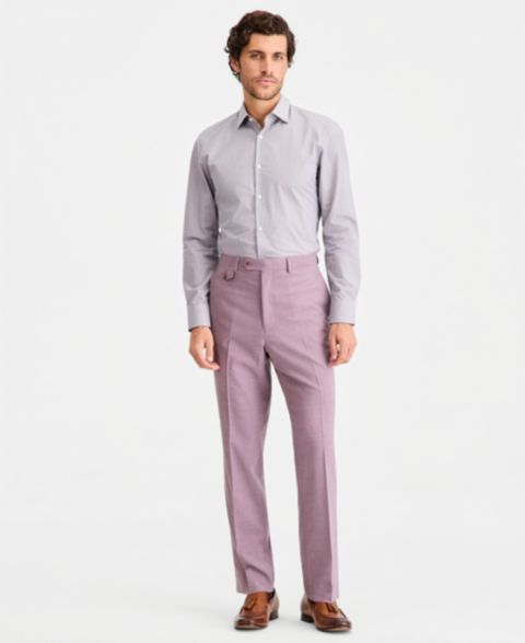 Мужские брюки Tayion Collection Classic-Fit Suit Separate, цвет: Коралловый
