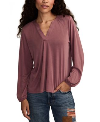 Lucky Brand - Women's Sandwash Long Sleeve Top