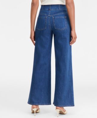 Women's High-Rise Wide-Leg Jeans, Macy's Exclusive