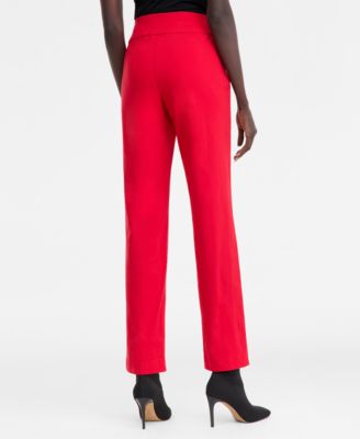 Women's Tummy-Control Pull-On Straight-Leg Pants, Created for Macy's 