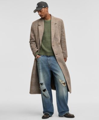 Men's Relaxed-Fit Double-Breasted Top Coat, Macy's Exclusive
