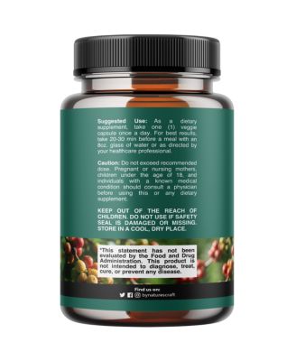 Natural Raw Green Coffee Bean Supplement, 60 Capsules