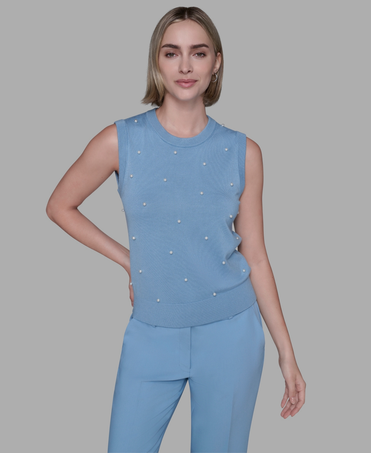 Karl Lagerfeld Paris Women's Round Neck Top