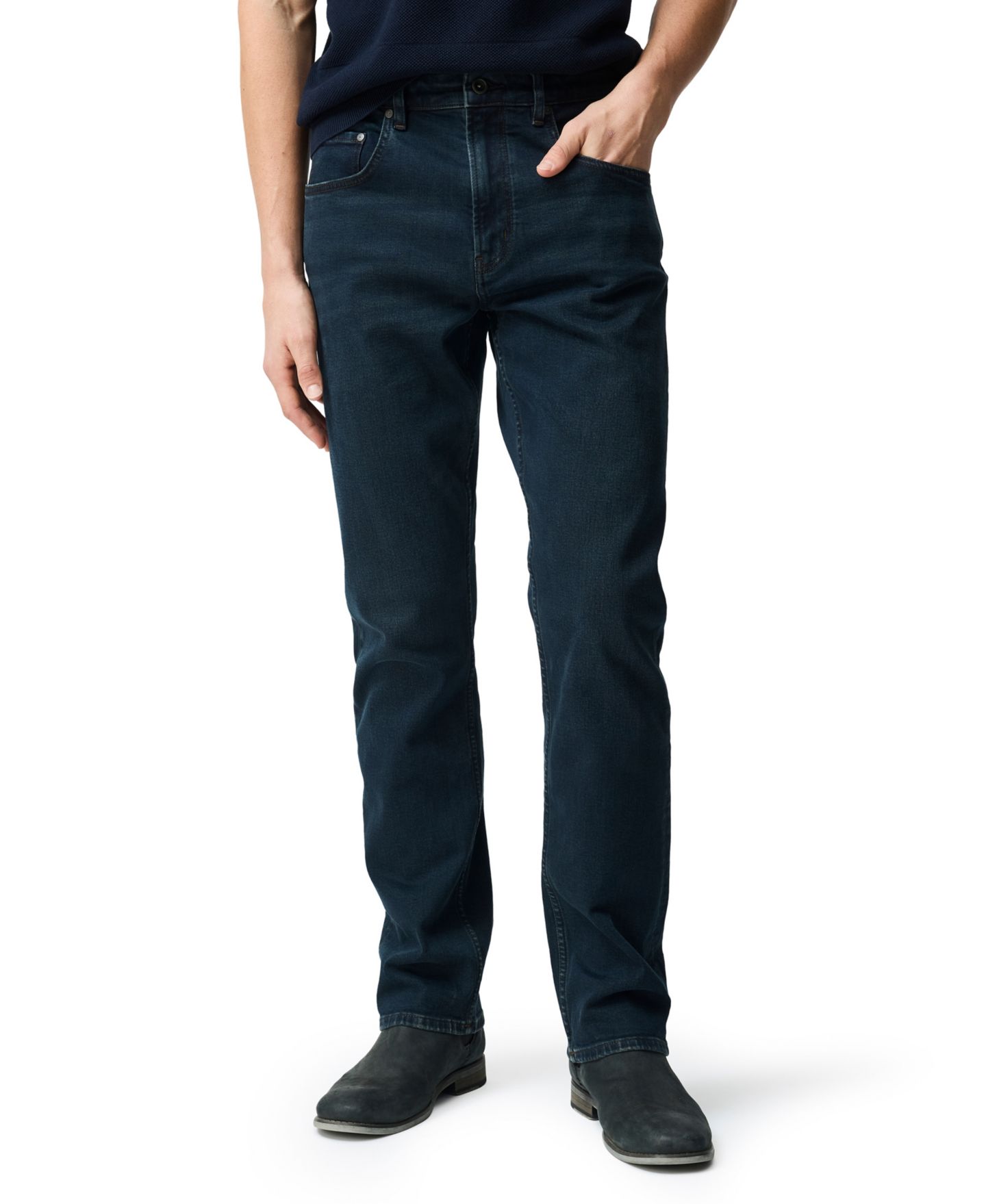 Мужские джинсы Rodd & Gunn Linden Relaxed Denim Jeans, цвет: Синий / Чёрный — фото 1