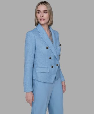 Women's Lapel Collar One-Button Cropped Jacket