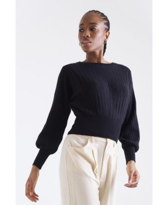 1982 Women's Rosa Ribbed 100% Cashmere Sweater - Macy's