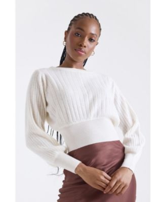 Women's Rosa Ribbed 100% Cashmere Sweater
