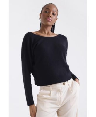 Women's Leyla Low Back 100% Cashmere Sweater