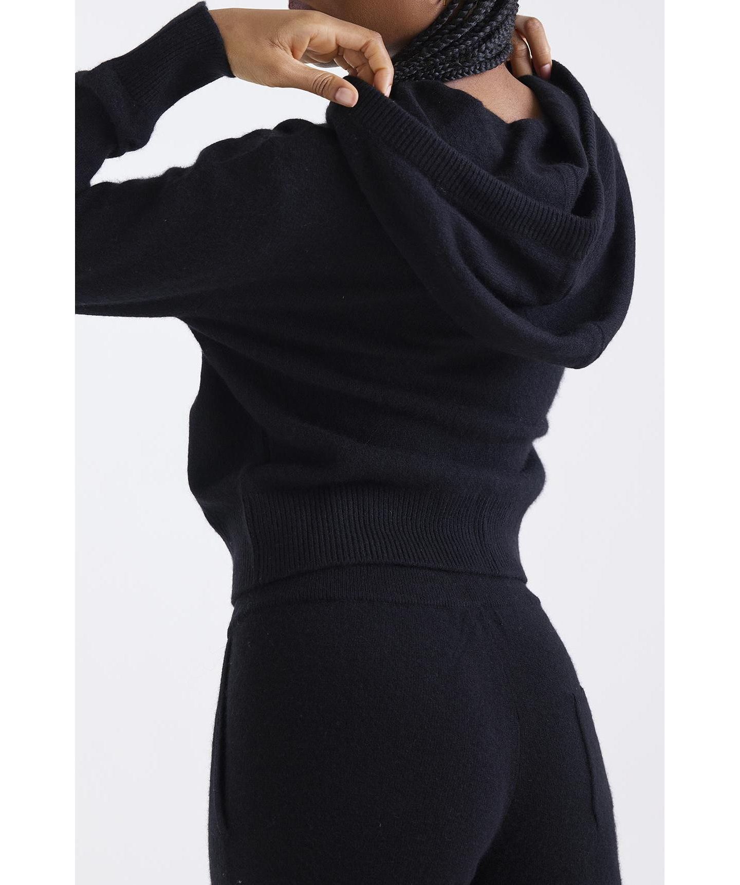 Женский свитер 1982 Lavinia Crop 100% Cashmere, цвет: Чёрный — фото 7