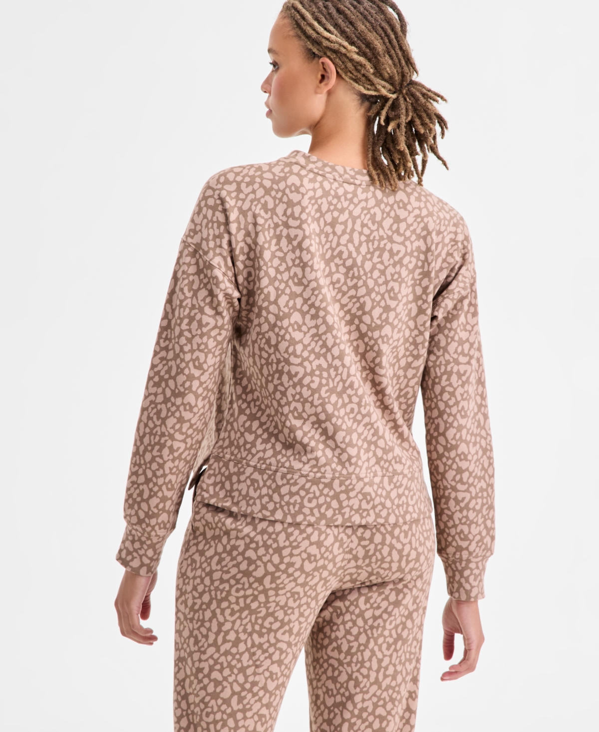 Id Ideology Women's Relaxed Animal-Print Fleece Sweatshirt, Macy's Exclusive