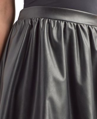 Juniors' Bubble Hem Mini A-Line Skirt