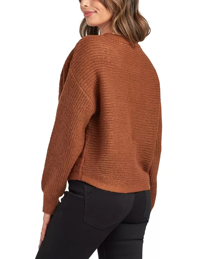 Juniors' Crewneck Pull On Sweater - thumbnail 4