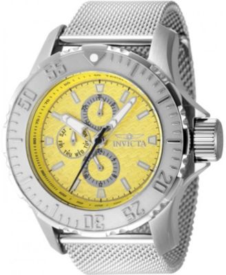 Men's 48014 Vintage  Quartz Chronograph Yellow Dial Watch
