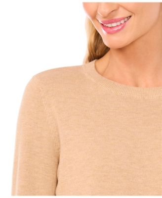 Women's Lace Hem Long Sleeves Sweater