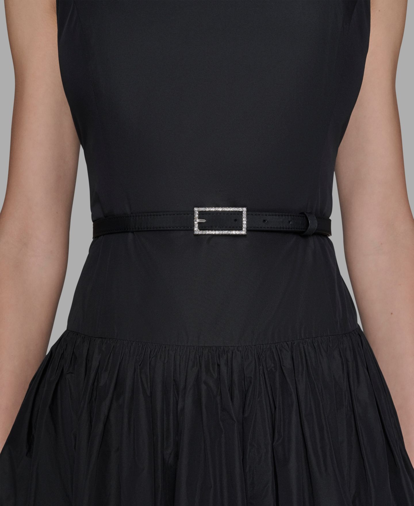 Женское платье KARL LAGERFELD PARIS Taffeta Drop-Waist Ball Gown, цвет: Чёрный — фото 5