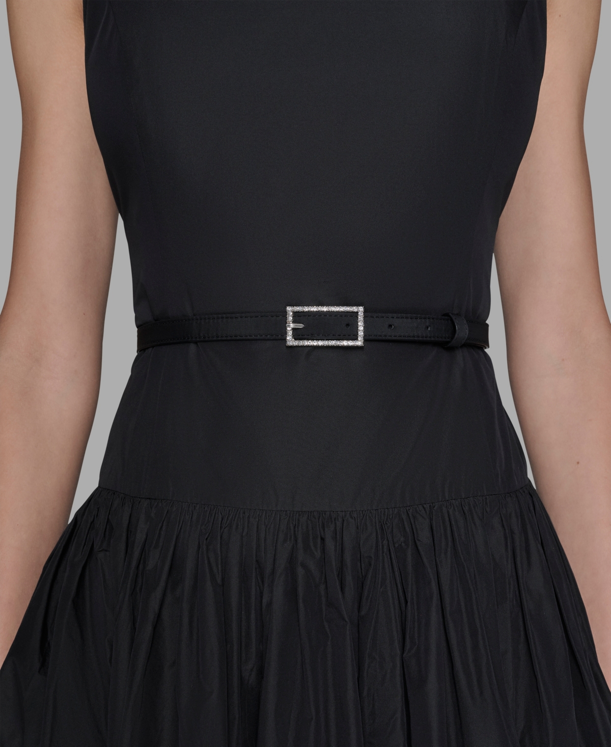Karl Lagerfeld Women's Taffeta Drop-waist Ball Gown In Black