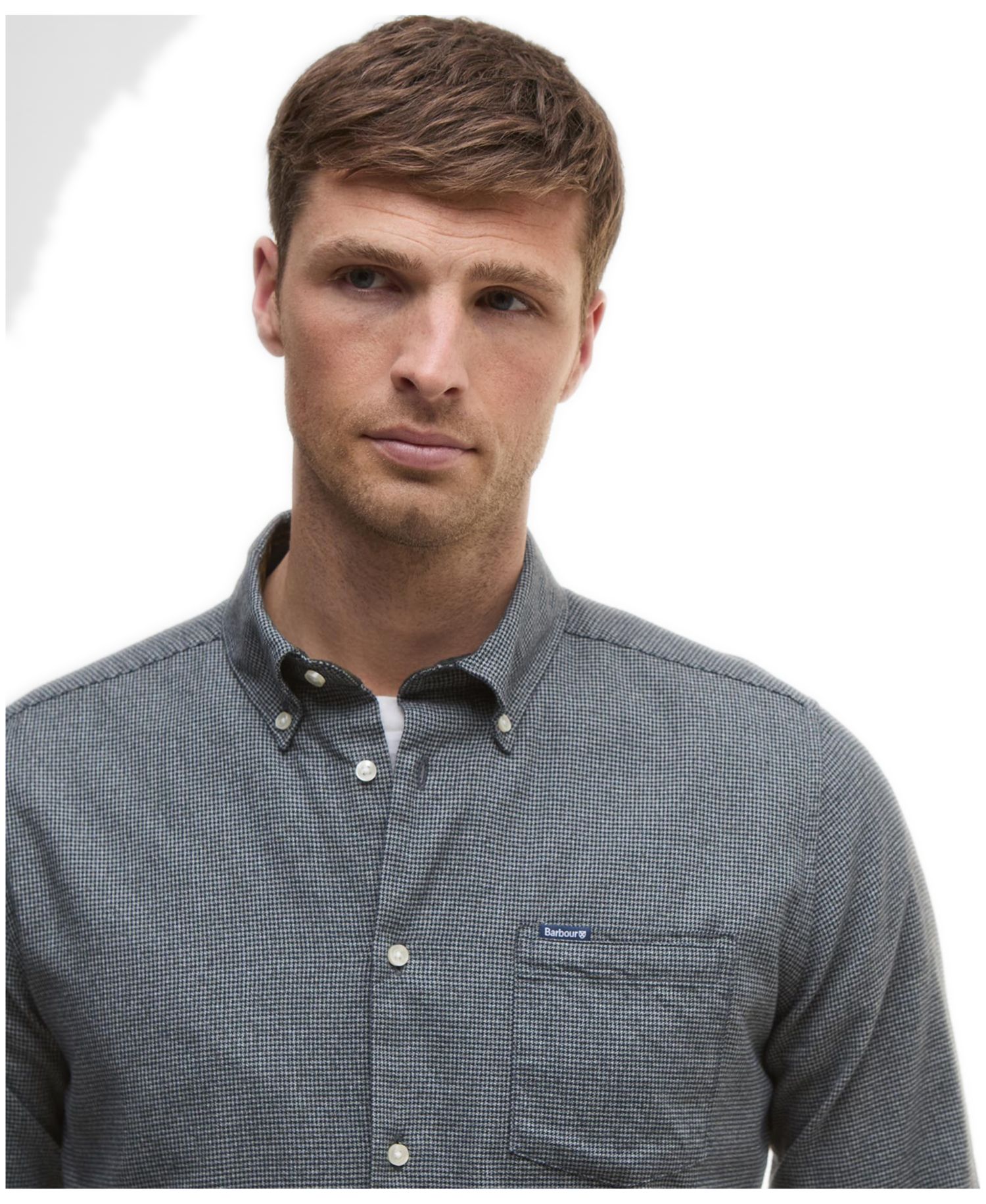 Men's Turner Tailored-Fit Micro-Houndstooth Button-Down Shirt