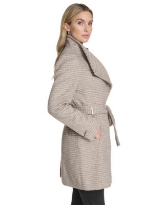 Women's Asymmetrical Belted Wrap Coat