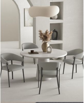 Belle Textured 22.9" Leatherette Upholstered Dining Chair