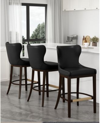 Blair 43.9" Leatherette Upholstered Barstool