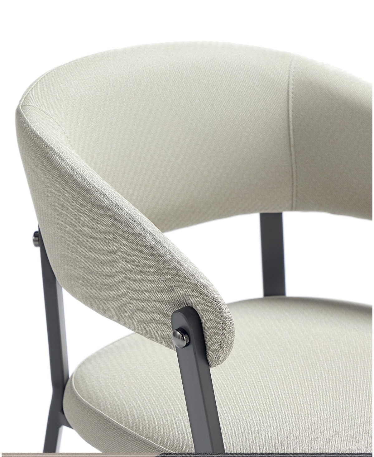 Manhattan Comfort Belle Textured 22.9" Leatherette Upholstered Dining Chair In Brown