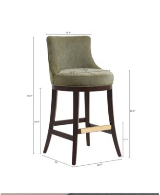 Lucia 40.2" Chenille Upholstered Barstool