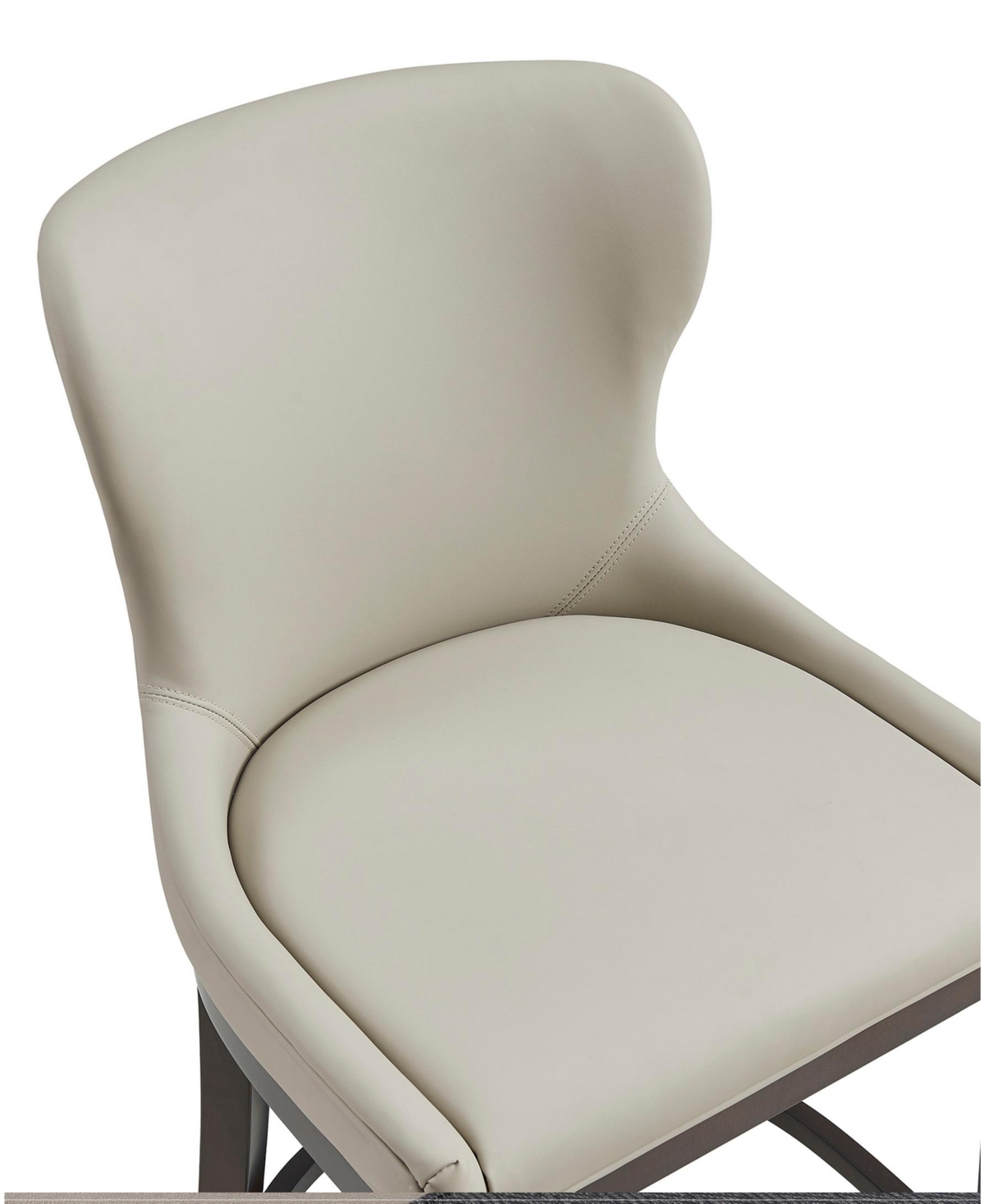 Manhattan Comfort Blair 40.9" Leatherette Upholstered Counter Stool In Gray