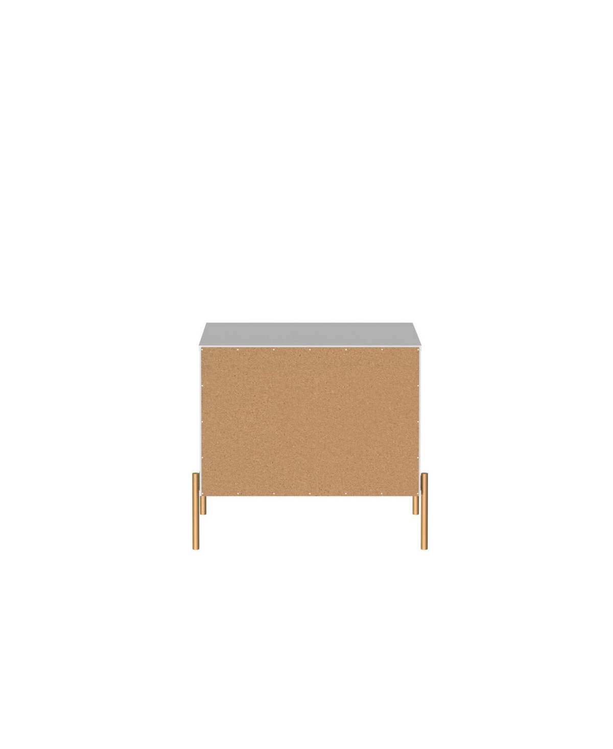 Manhattan Comfort Jasper 22.08" Wood 2-drawer Nightstand In White