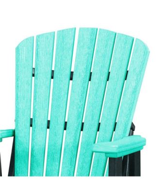 Double Glider with Center Table in Aruba Blue and Black