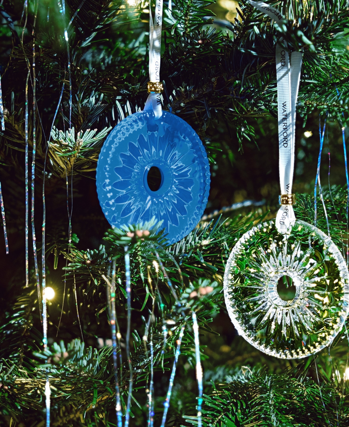 Waterford New Year Disc Firework Ornament In Transparent