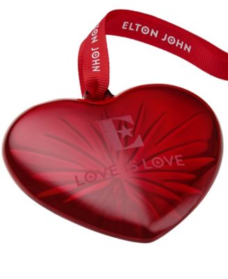 Elton John Aids Foundation Heart Ornament