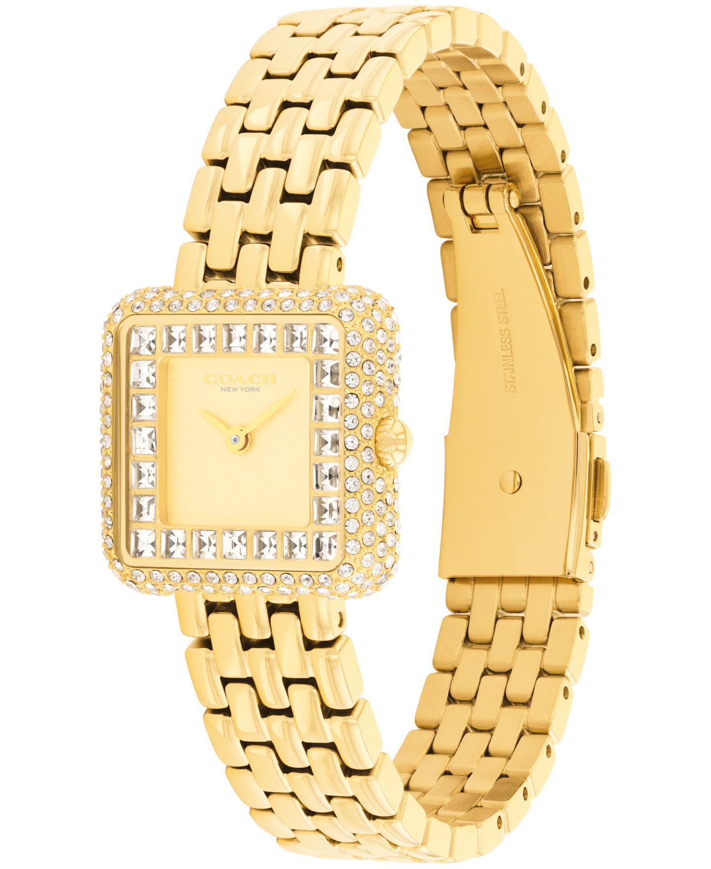 Женские часы COACH Cass Gold Tone Stainless Steel Bracelet Watch 24mm — фото 3