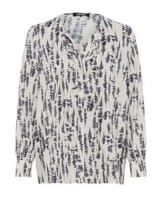 Women's Ruffle Front Printed Blouse