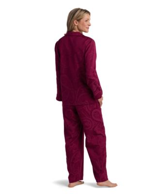 Petite 2-Piece Long Sleeve Top and Pull-On Pants Pajama Set