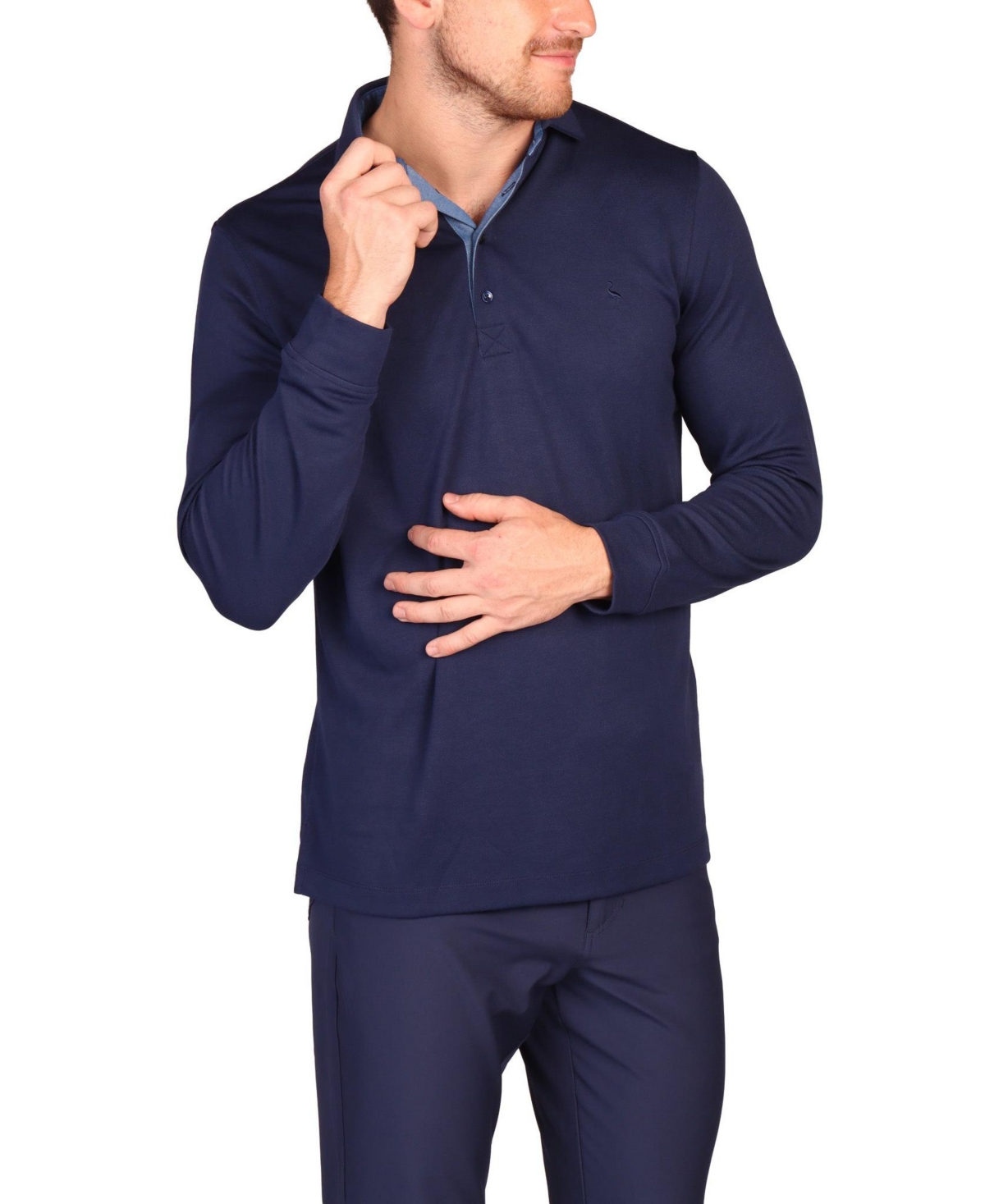 Tailorbyrd Men's Motion Long Sleeve Polo