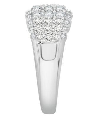 Diamond Cluster Ring (1 ct. t.w.) in 14k White Gold