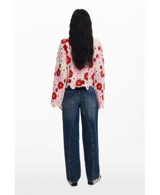 Women's Multicolor crochet top