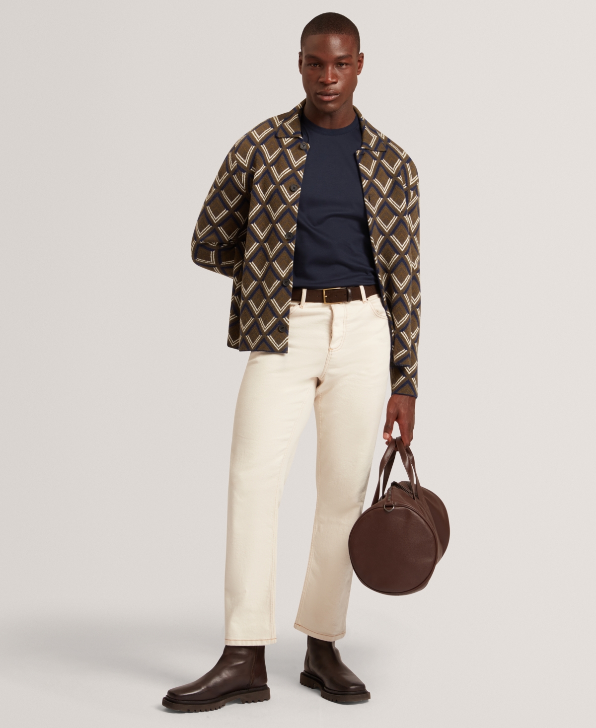 Ted Baker Konrrad Regular Soft Touch Cotton Tee In Blue