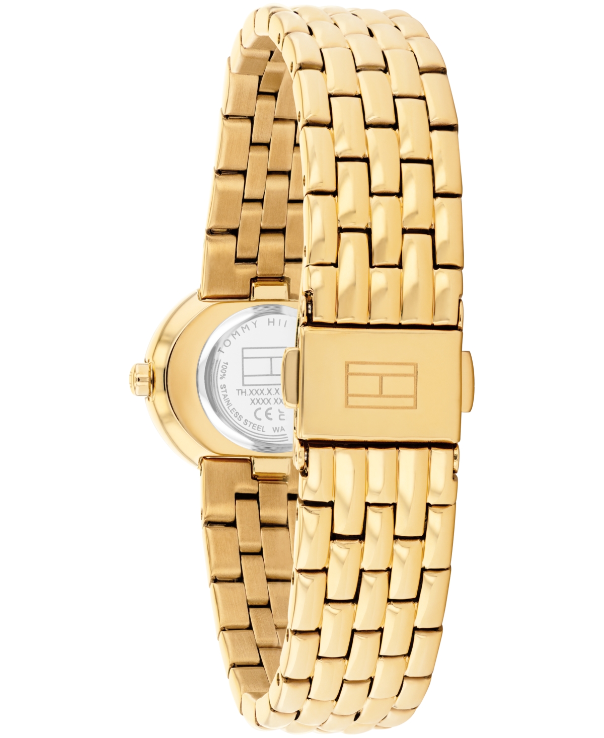 Tommy Hilfiger Women's Quartz Gold Tone Stainless Steel Bracelet Watch, 25mm In Gold
