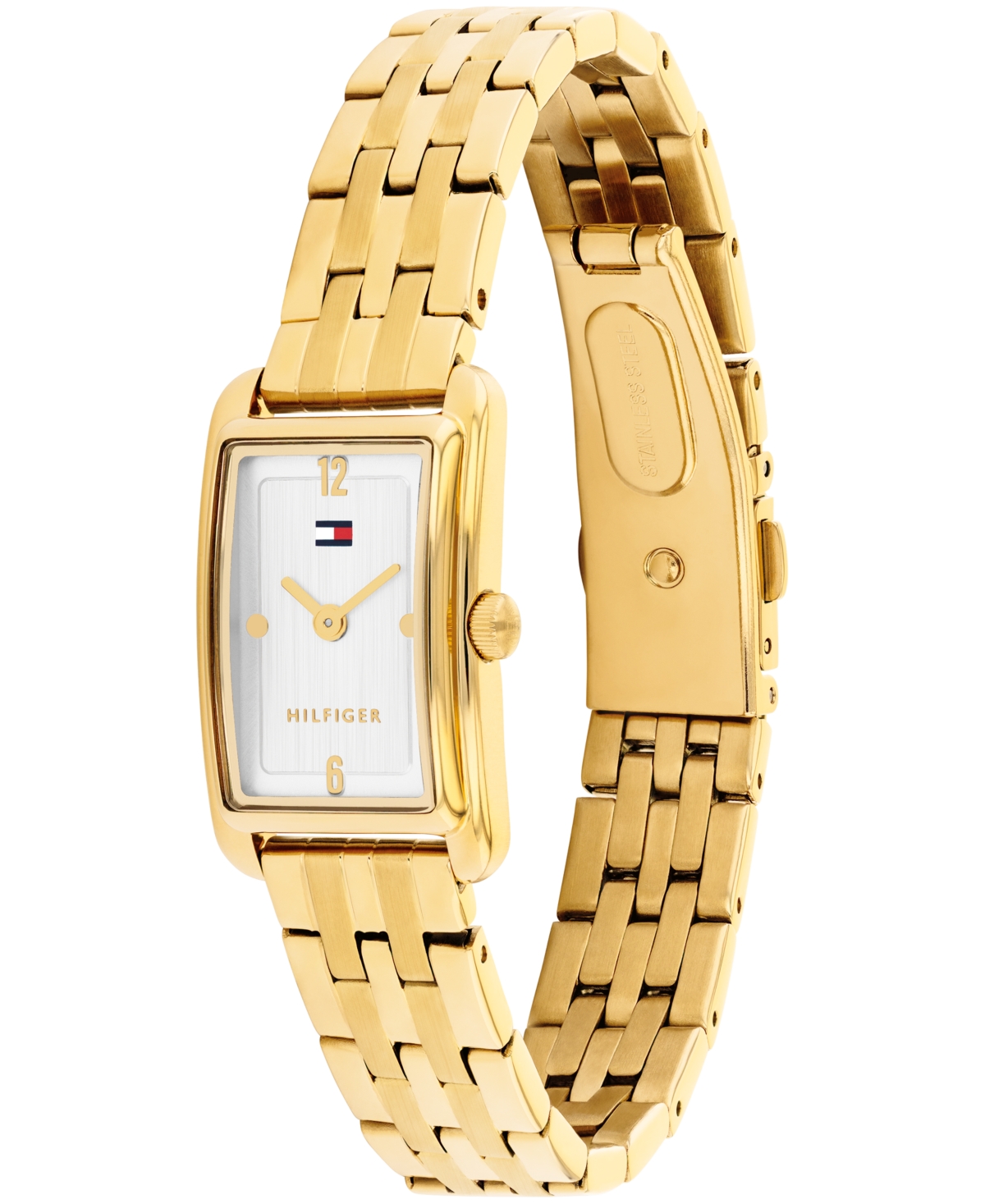 Tommy Hilfiger Women's Quartz Gold Tone Stainless Steel Bracelet Watch, 16mm In Gold