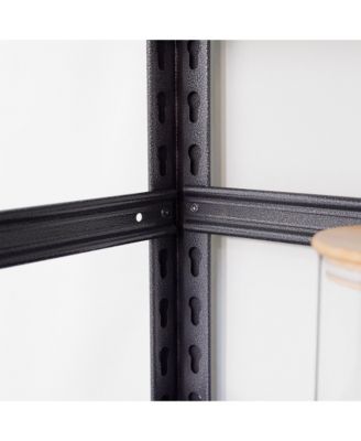 72"H Heavy Duty Storage Shelves Adjustable 5-Tier Metal Shelving Unit with Wheels