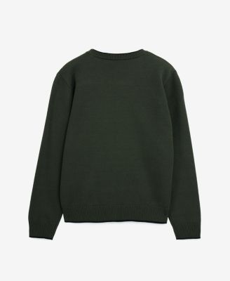 Boys Moto Ribbing Detail Crew Neck Sweater