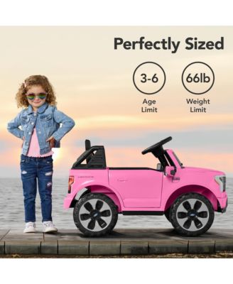 Kids 12V Ride On Car Officially Licensed Ford Lightning Truck w/ Remote, LED Lights