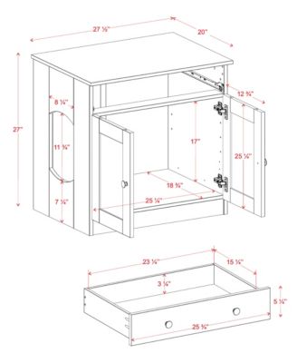 100% Solid Wood Ziva 2-Door Cat Litter Box Enclosure