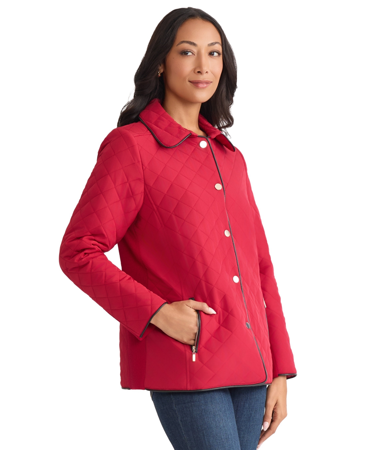 Jones New York Women's Quilted Jacket In Red