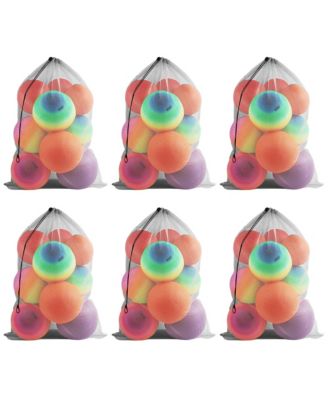 24"x36" Large Mesh Sports Ball Drawstring Bag for Gym Training, Football, Basketball, Swimming (Several Colors Available)