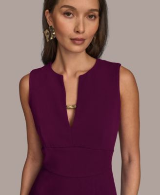 Women's Twist Hardware V-Neck Dress