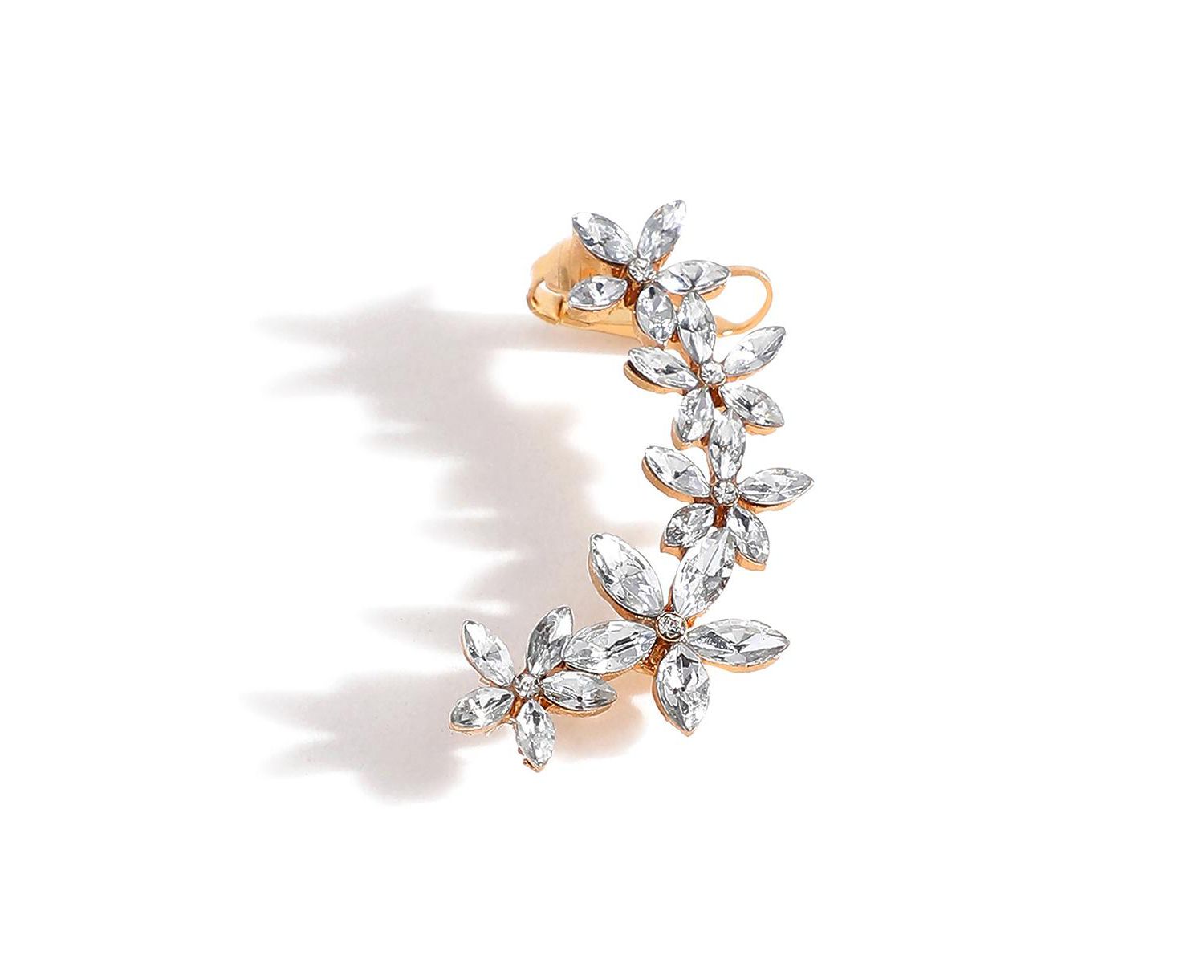 Women's Embellished Cluster Earcuff Earrings