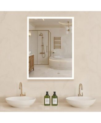 Bathroom Lighted Medicine Cabinet with Dual Side Mirrors